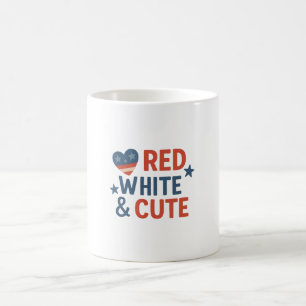 Red, White & Cute – Patriotic Baby Design with Sta Coffee Mug