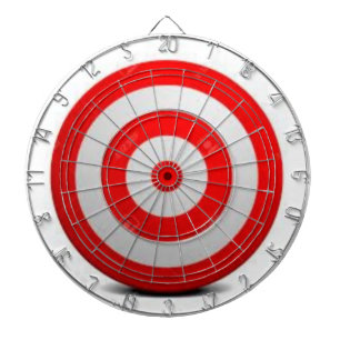 Red  white dartboard