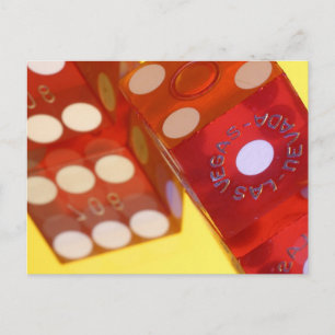 Red White Dice Postcard