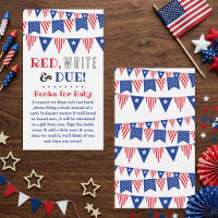Red, White & Due! 4th Of July Baby Shower Book