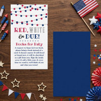 Red, White & Due! 4th Of July Baby Shower Book