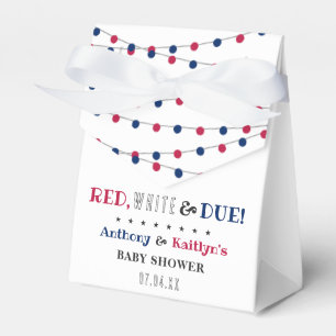 Red, White & Due! 4th Of July Baby Shower Favour Box