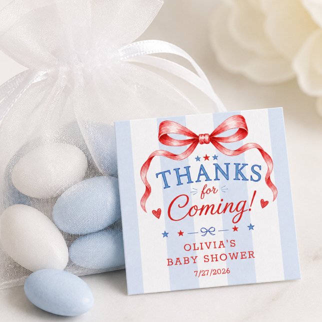 Red White & Due Favour Tag Enclosure Card (Creator Uploaded)