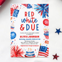 Red, White & Due Gender Neutral Baby Shower