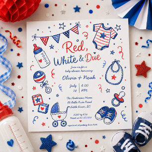Red White & Due Invitation