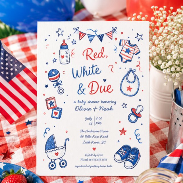 Red White & Due Invitation (Creator Uploaded)