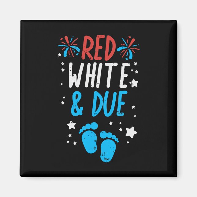 Red White Due  Magnet (Front)