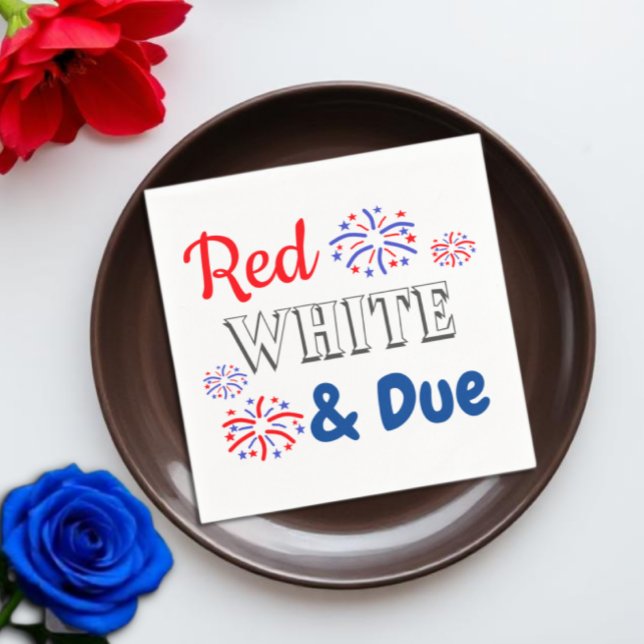 Red White & Due Pregnancy Napkin (Creator Uploaded)
