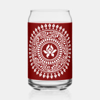 Red & White Festive Rangoli