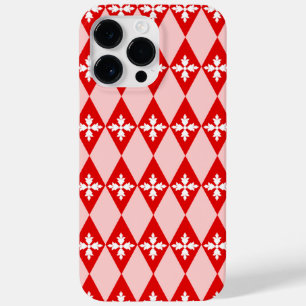 Red & White Floral Diamonds Case-Mate iPhone 14 Pro Max Case