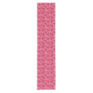 red white floral rustic fashion pattern retro short table runner