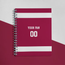 Red & White Football Team Spiral