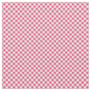 Red White Gingham Fabric