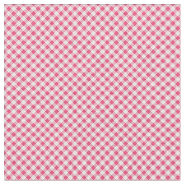 Red  White Gingham Fabric (Close Up)