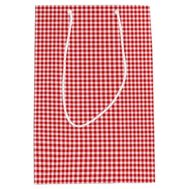 Red-White Gingham-GIFT BAG m (Front)
