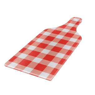 Red White Gingham Pattern Cutting Board