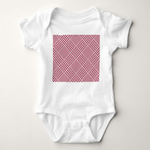 Red White Glen Plaid: Tweed Tartan Baby Bodysuit
