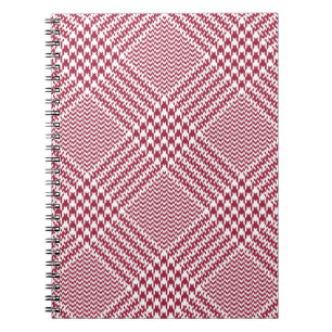Red White Glen Plaid: Tweed Tartan Notebook