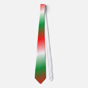 Red white green festive fade holiday tie