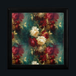 Red White Green Flowers Gift Box<br><div class="desc">Red White Green Flowers</div>