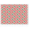 Red, White, Green Meander Tissue Paper