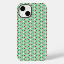Red, White & Green Polka Dots Phone Case