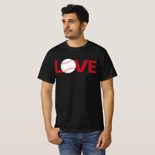 red white grey baseball love letter t-shirts (Front Full)