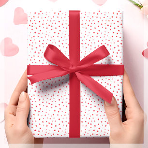 Red & White Heart Gift Wrapping Paper