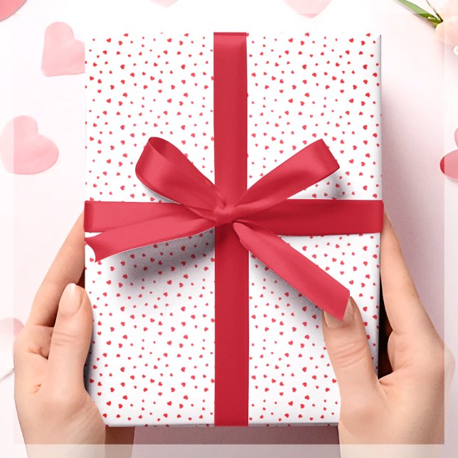 Red & White Heart Gift Wrapping Paper (Creator Uploaded)