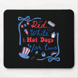 Red White Hot Dogs For Two Pregnancy Reveal 4th Of Mouse Pad