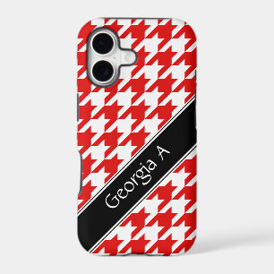 Red & White Houndstooth custom iPhone 5 Case