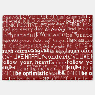 Red White Inspirational Words Christmas Magnet