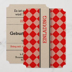 Red white Invitation