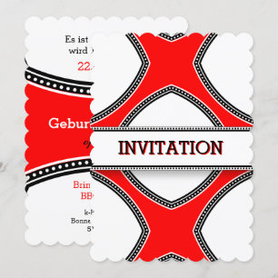 Red white invitations