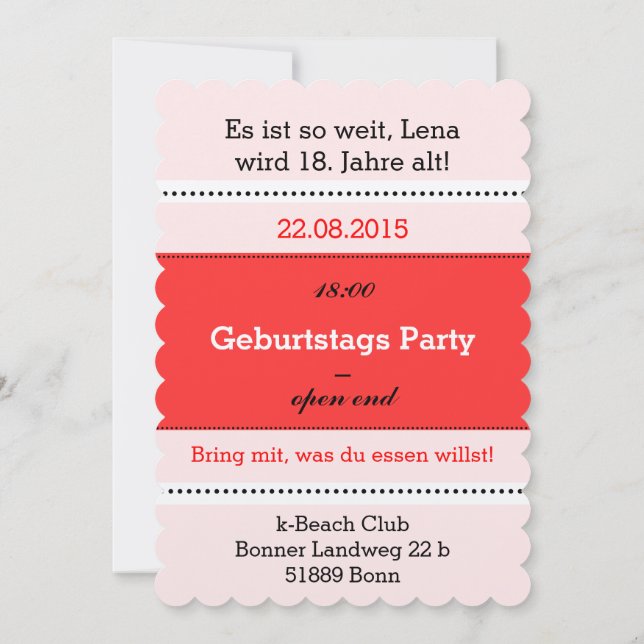 Red white invitations (Back)