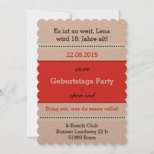 Red white invitations