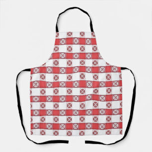 Red White Italian Tablecloth Print Paper Napkin Apron