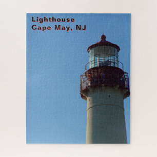 Red White Lighthouse, Cape May, NJ Jigsaw Puzzle
