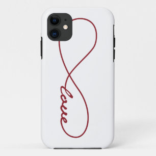 Red & White Love Infinity iPhone Case