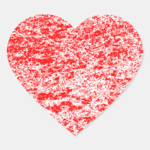 Red & White Marble Heart Sticker