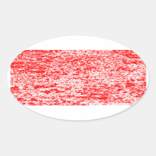 Red & White Marble Oval Sticker