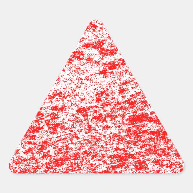 Red & White Marble Triangle Sticker (Front)