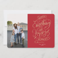 Red White Merry Everything Happy Always Holiday In
