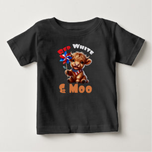 Red White & Moo, 4th of July Kids Baby T-Shirt