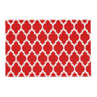 Red White Moroccan Quatrefoil Pattern #4
