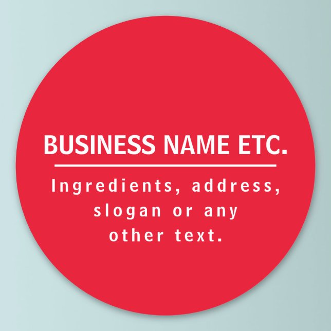 Red & White Multi-Purpose Classic Round Sticker (Creator Uploaded)