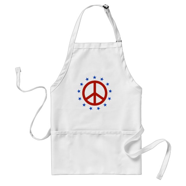 Red, White, & Peace Standard Apron (Front)