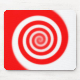 Red & White Peppermint Candy Swirl Mouse Pad