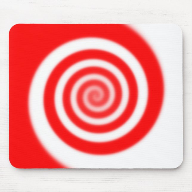Red & White Peppermint Candy Swirl Mouse Pad (Front)
