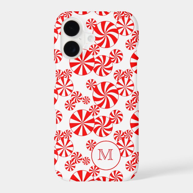 Red White Peppermint Custom Monogram (Back)